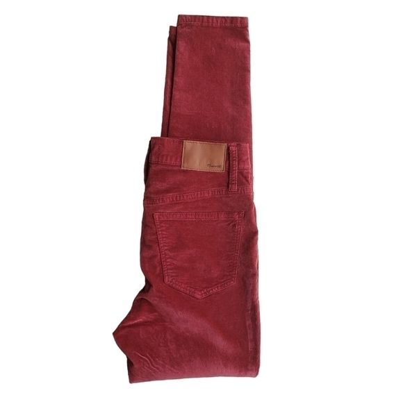 MADEWELL 10" High-Rise Skinny Jeans: Stretch Velvet Edition - Picture 6 of 8